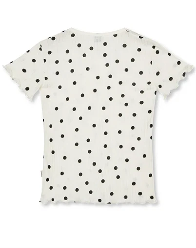 Mads Nørgaard - Pointella Trixina T-Shirt - Dot AOP Vanilla Ice